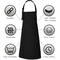 Black Apron Chef for Men and Women with Pockets Cotton Kitchen Cooking Full Aprons 35x27 Inches Pack of 5